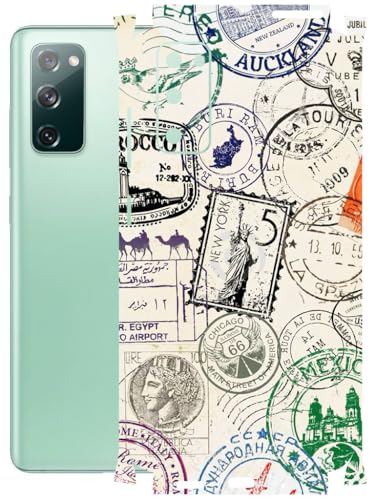 Image of AtOdds - Full Body Back Screen Guard Protector Film - Lamination Wrap Skin Sticker Compatible with Samsung Galaxy S20 FE | Scratchproof Matte Finish (Stamps)
