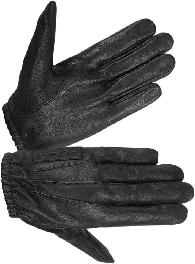 Hugger Ladies Lined Police Glove Pull on with Kevlar (Medium, Black)