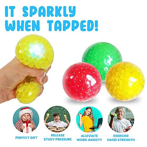 Stress Balls for Adults & Kids, Lavishly 3 Pack LED Light Balls Anxiety Relief Sensory Balls for Autism Hand Therapy - Image 2