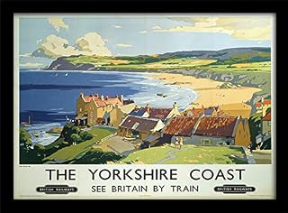 National Railway Museum The Yorkshire Coast (2) Framed 30 x 40cm Print, MDF, Multi-Colour, 42 x 32 x 2.4 cm