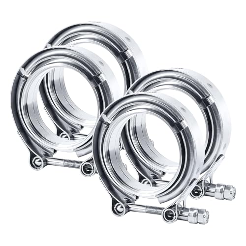 EVIL ENERGY 3.0 Inch V Band Clamp with Flange Male Female 304 Stainless Steel 4PCS