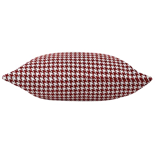 Yeiotsy 2Pcs Houndstooth Throw Pillow Covers Geometric Cushion Case For Couch Sofa Bed And Chair Made Of Cotton And Linen (18 X 18 Inches, Red) #TOP1