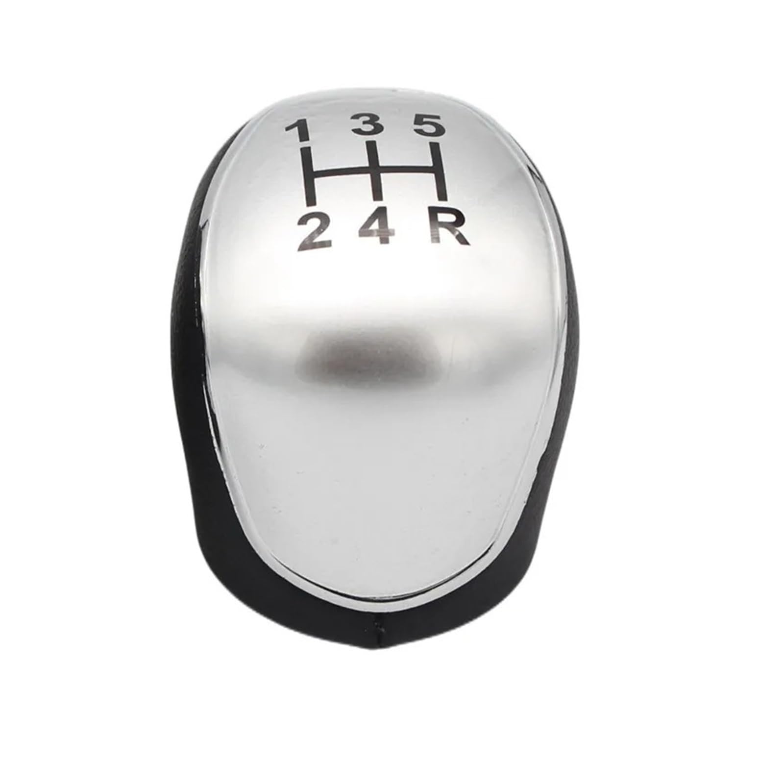Qmtvfsrh 5 Speed Silver Knob Car Gear Shift Knob Manual Gear Shift Knob Pu Gaiter Boot Cover For Mondeo 4 For Mk4 For Iv 2007-2014 Abs Shifter Lever(5 Speed Silver Knob)