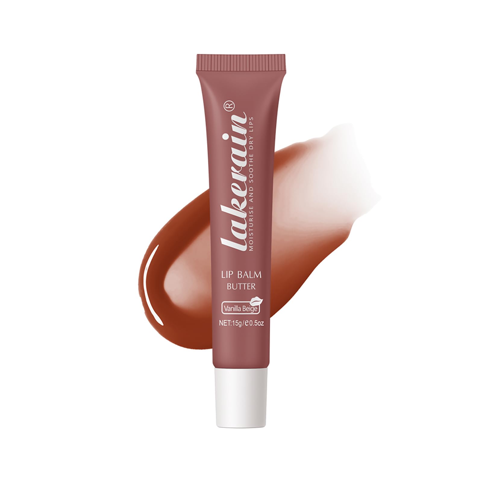 Summer Butter Lip Balm, Lip Balm for Instant Moisture, Nourishing Lip Care, Soothes & Softens Dry Lips, Made with Shea Butter & Olive Fruit Oil,0.5 Oz(#5-Vanilla Beige)