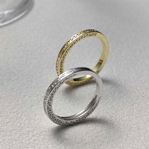 Image of Vintage Celtic Knot Women's Engagement Ring Sets 925 Sterling Silver /14K Gold Plated Stackable Wedding Bands Rings AAAAA Cubic Zirconia Women Bridal Sets Wedding Ring Band Width 1.8mm Size 5-9