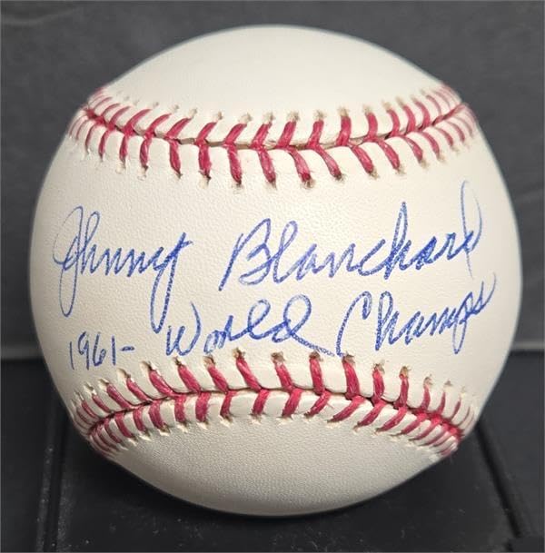 Autograph Warehouse 301778 1961 Johnny Blanchard Autographed Baseball - OMLB New York Yankees World Series Catcher