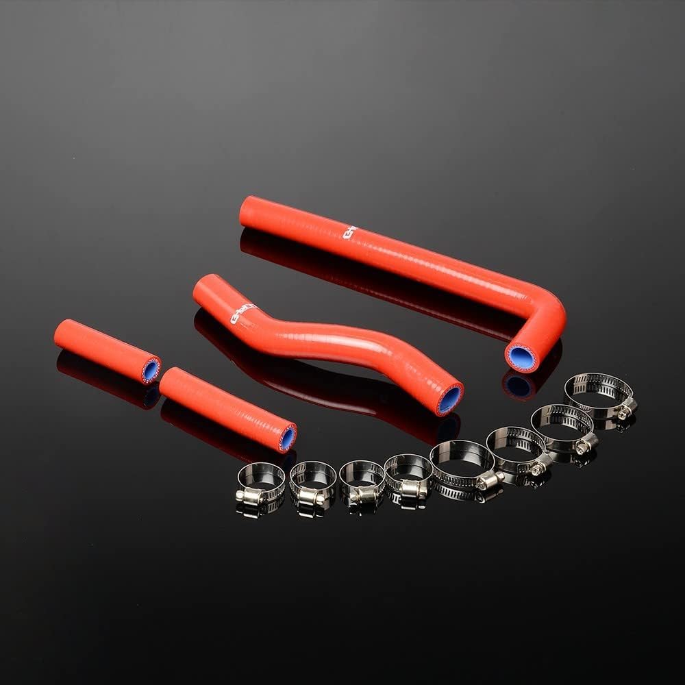 G-PLUS (Blue) Silicone Coolant Radiator Hose Tube Kit Clamps, Compatible with Yamaha YZ250 YZ 250 2002 2003 2004 2005 2006 2007 2008 2009 2010 2011 2012 2013