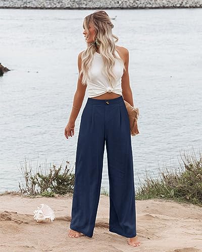 Angerella Casual Pants for Women High Elastic Waisted in The Back Business Trousers Long Casual Work Pants S-3XL4