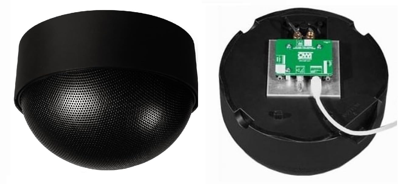 OWI AMP-HD-NEP-2W Set of (2) Neptune Speakers with HD Amplifier 20 Watt, 2 Each; Outdoor/Indoor Speakers; 5 Inches, 5 Way; Dynamic 360-Degree Sound - 180-Degree Dispersion; White