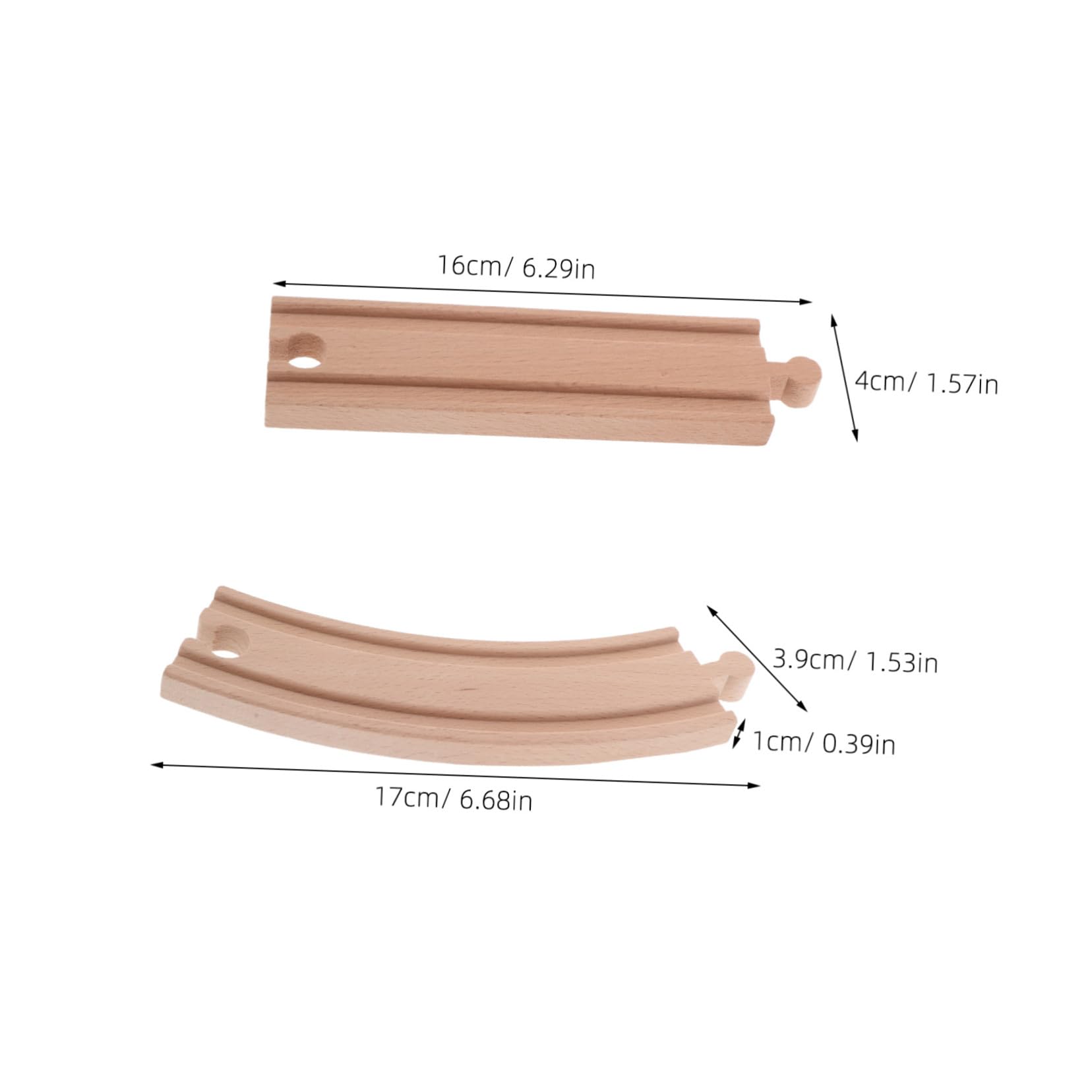 SUPVOX Espansione Binari Treno in Legno Gancio a Croce Binari Curvi e Dritti Accessori di Gioco per Trenini in Legno Compatibili con Treni