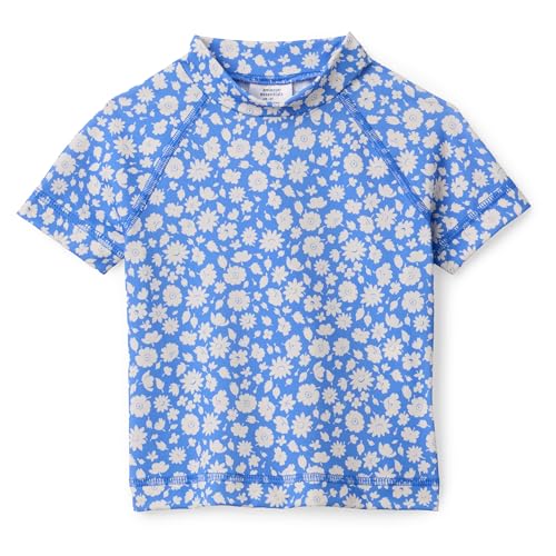 Image of Amazon Essentials Girls and Toddlers' Short Sleeve Slim Fit High-Neck Rashguard T-Shirt