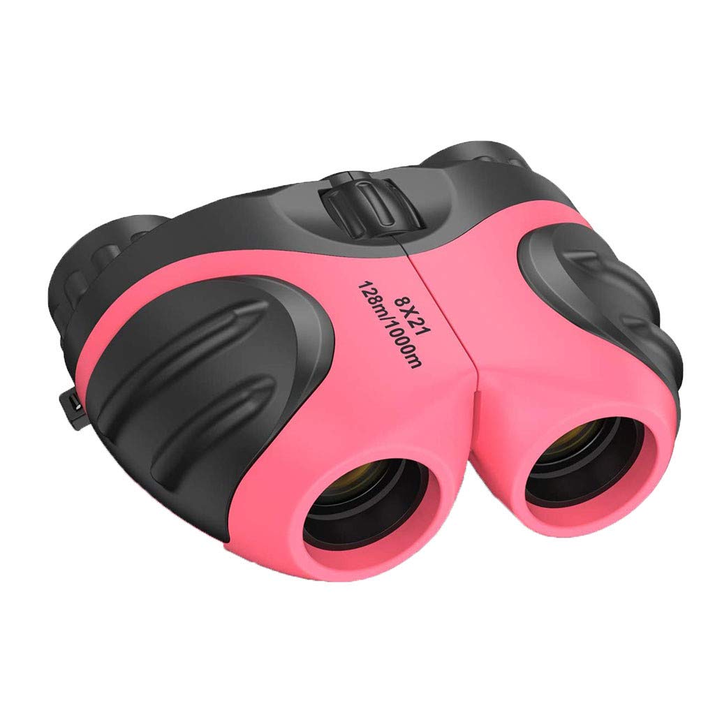 A7D8F9 Binocular for Kids,Compact Binoculars for Kids,High Resolution, Shockproof 8X Bird Watching Toys Perfect for Outdoor Hiking Games - Best Gifts for 3-12 Years Old Kids (Hot Pink)