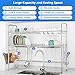 NEX 2-Tier Drying Rack for Kitchen ,Over Sink Dish Drying Rack Stainless Steel Non-slip Stable Dish Dryer ,Length Adjustable, Brown (Sink Size ≤ 33 INCH)