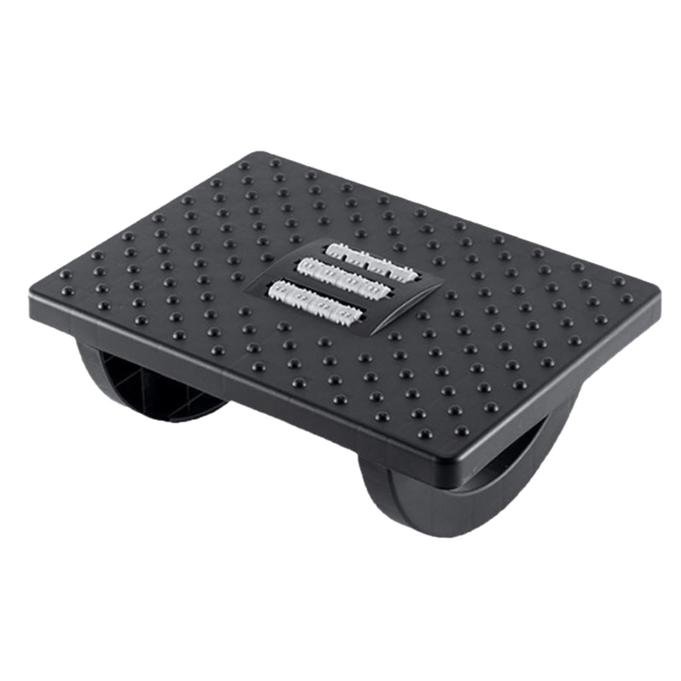 Rolling Foot Stool Under Desk, Foot Massage Rest Step Stool for Home and Office(Black)