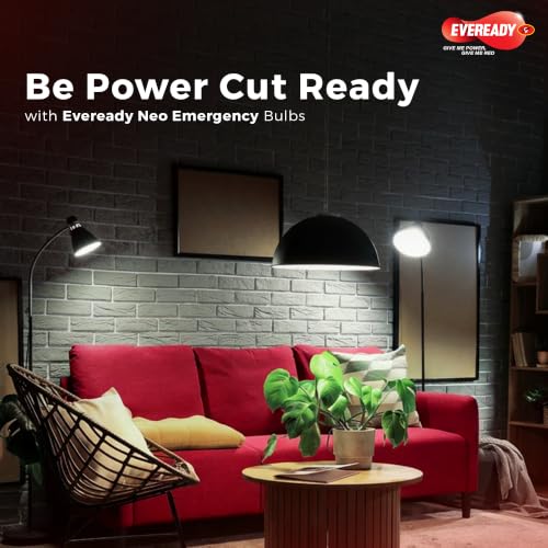 EVEREADY 9W Emergency Inverter LED Bulb, Rechargeable, B22, Pack of 4 - Image 5