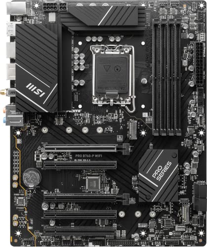 Image of MSI PRO B760-P WiFi ProSeries Motherboard (Supports 12th /13th / 14th Gen Intel Processors, LGA 1700, DDR5, PCIe 4.0, M.2, 2.5Gbps LAN, USB 3.2 Gen2, HDMI /DP, Wi-Fi 6E, Bluetooth 5.3, ATX)