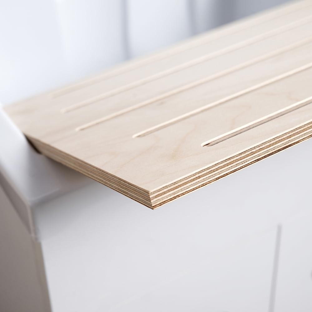 Inbagno Mobile Coprilavatrice Con Lavatoio 106x60 Cm Bianco Opaco Con Vasca A Destra, Anta Contenitiva, Asse Lavapanni E Kit Scarico Inclusi – Mobile Lavanderia Linea Medea