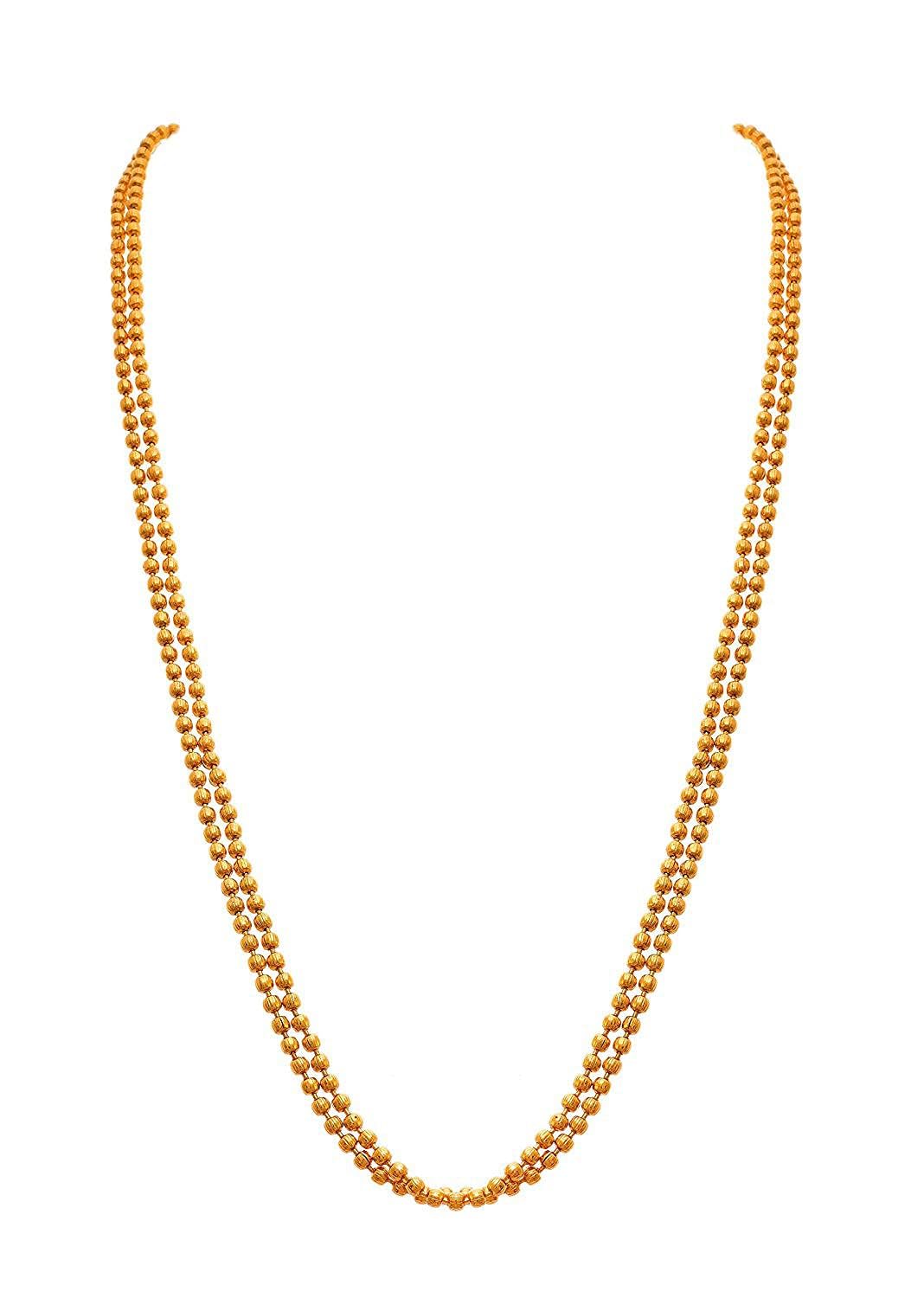 JFL - Jewellery for Less Traditional Ethnic One Gram Gold Plated Beaded Necklace Set with Earring for Women and Girls