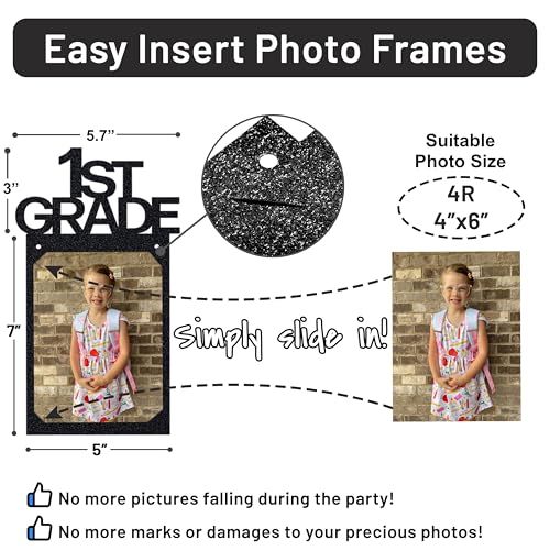 Image of PartyHooman Graduation Photo Banner K-12, Kindergarten to 12th Grade for Middle /Junior, High /Senior Graduation Decorations 2026 | Class of 2026 Party Decorations |Pictures Party Supplies (Pre-strung)