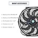 12 Inch Slim Fan Push Pull Electric Radiator Cooling Fan Universal High Performance 12V 80W Motor with Fan Mounting Kit (Black)