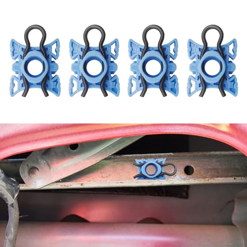 HQRNYP 4PCS Window Regulator Sliding Pivot Clips, Automotive Clips, 1.09" x 1.3" Side Window Glass Lift Adjuster Slider Clamp Fit for E32 E34 E36 Z3 Z4 323i M3 M5, Replace OEM# 51321938884 (Blue)