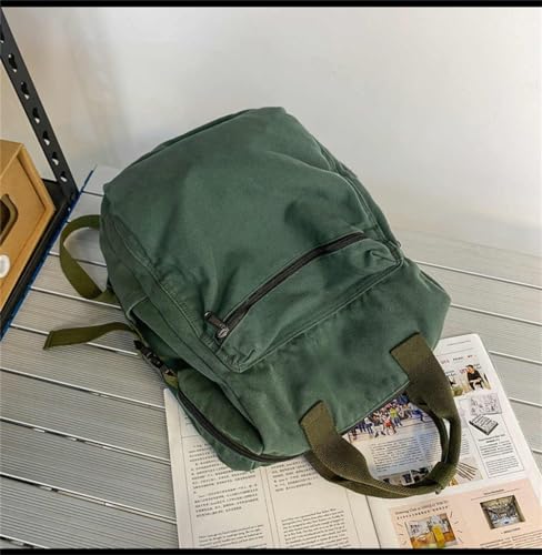 Image of MaxxCloud Vintage Denim Laptop Backpack Casual Canvas Daypack Handbag Purse Lightweight Rucksack Shoulder Bag
