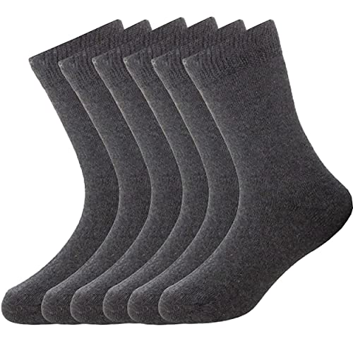 Bonjour Kids Boys Girls Children kids Back to School Cotton Rich Plain Ankle School Socks Pack of 6 Age 3-6 Years (UK 9-12) 6-9 Years (UK 12-3) 10-13 Years (4-5.5)