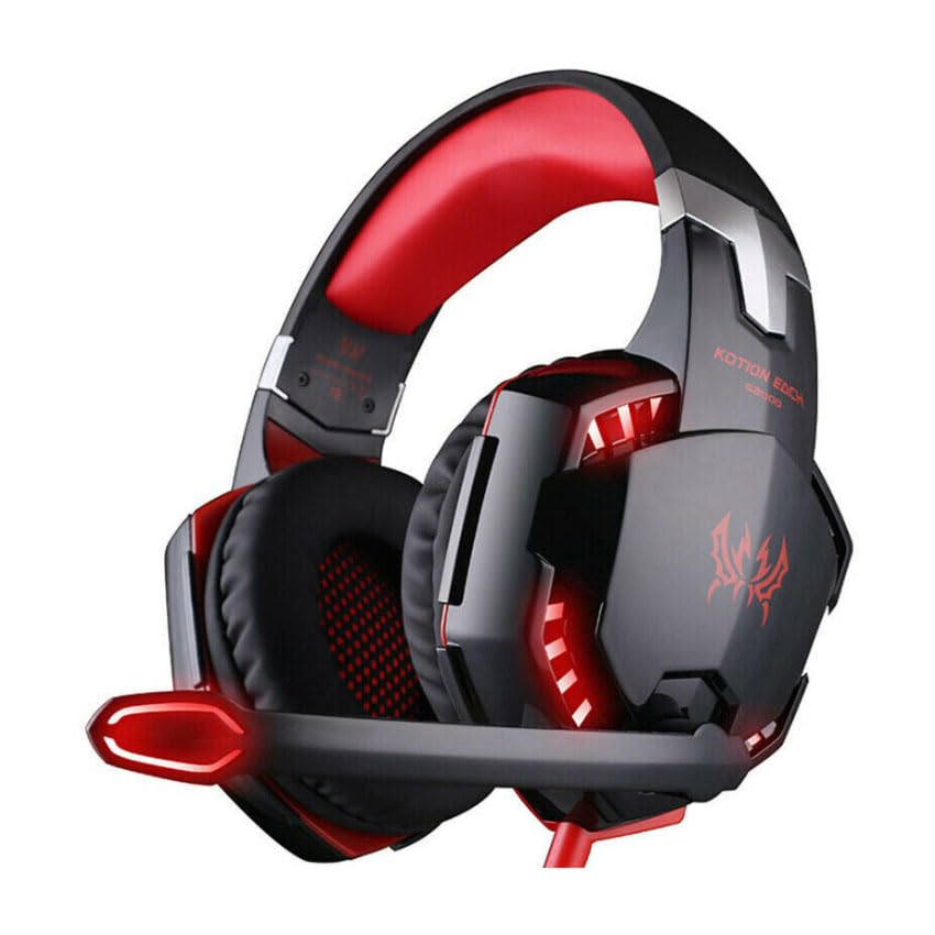 Casque de gaming rouge G2000 PRENDELUZ à éclairage LED immersif