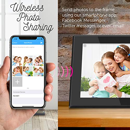 Image of Aluratek 15.6 inch WiFi Digital Photo Frame with Touchscreen IPS LCD Display & 16GB Built-in Memory, Photo /Music /Video (AWS15F) , Black