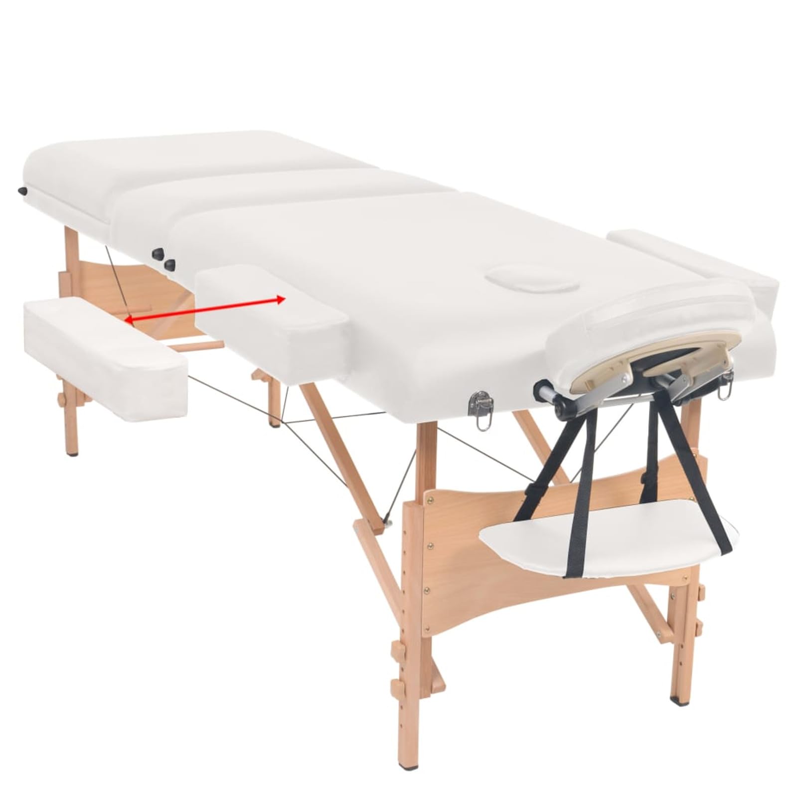 Lettino da Massaggio Pieghevole 3 Zone Spessore 10 cm Bianco,Salute e Bellezza,Cura della Persona,Massaggi e Relax,Poltrone da massaggio-110152