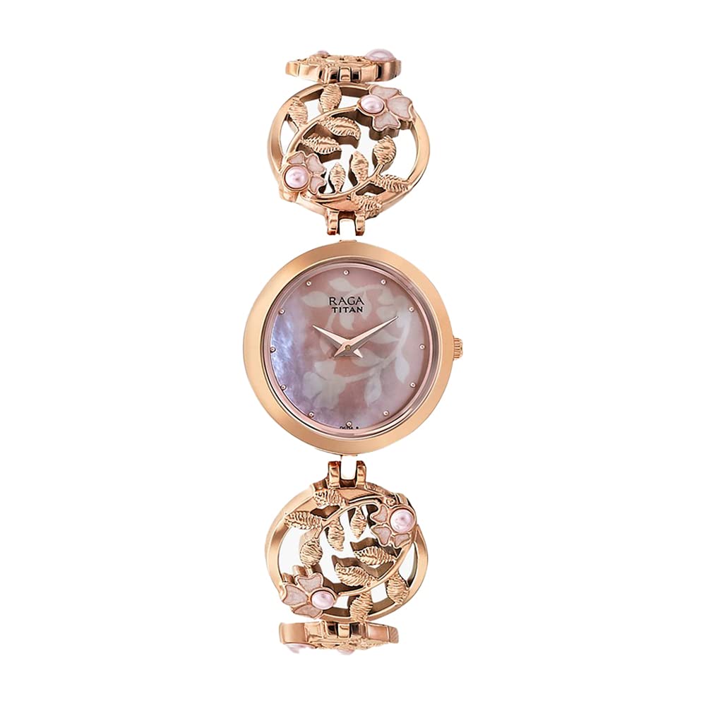 Titan Raga Aurora Analog Beige Dial Women's Watch-NM2540WM05 /