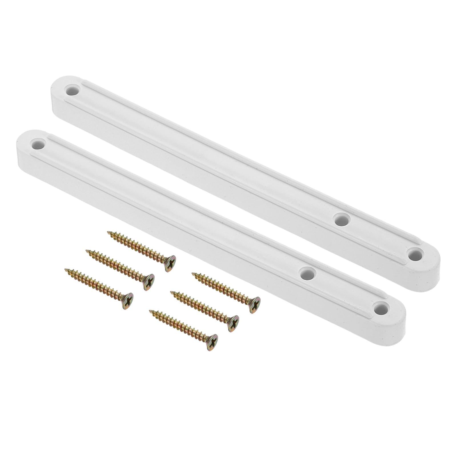 Guías de cajón de 180 mm de plástico, guías ranuradas laterales blancas con tornillo para armario