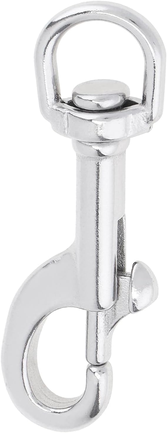 SecurityIng Heavy Duty Stainless Steel 316 Marine Grade Scuba Diving Clip for Snap Bolt Trigger Chain Clip/Single Ended Trigger Clasp Pet Buckle, 77mm Swivel Eye Bolt Snap Hooks - Image 6