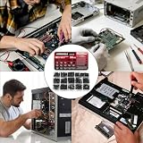 Zestaw 350 sztuk śrub M2,5, dystansowe płyty głównej, zestaw śrub z tworzywa sztucznego i nakrętek, męskie żeńskie dystansowe płytek PCB tuleje dystansowe, zestaw śrub nylonowych i nakrętek (czarne)