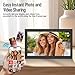 15.6 Inch WiFi Digital Picture Frame IPS Touch Screen HD Disply,Video Clips and Slide Show,Auto-Rotate, Wall Mountable,Send Photos Instantly from Anywhere with via Frameo APP (15.6 INCH)