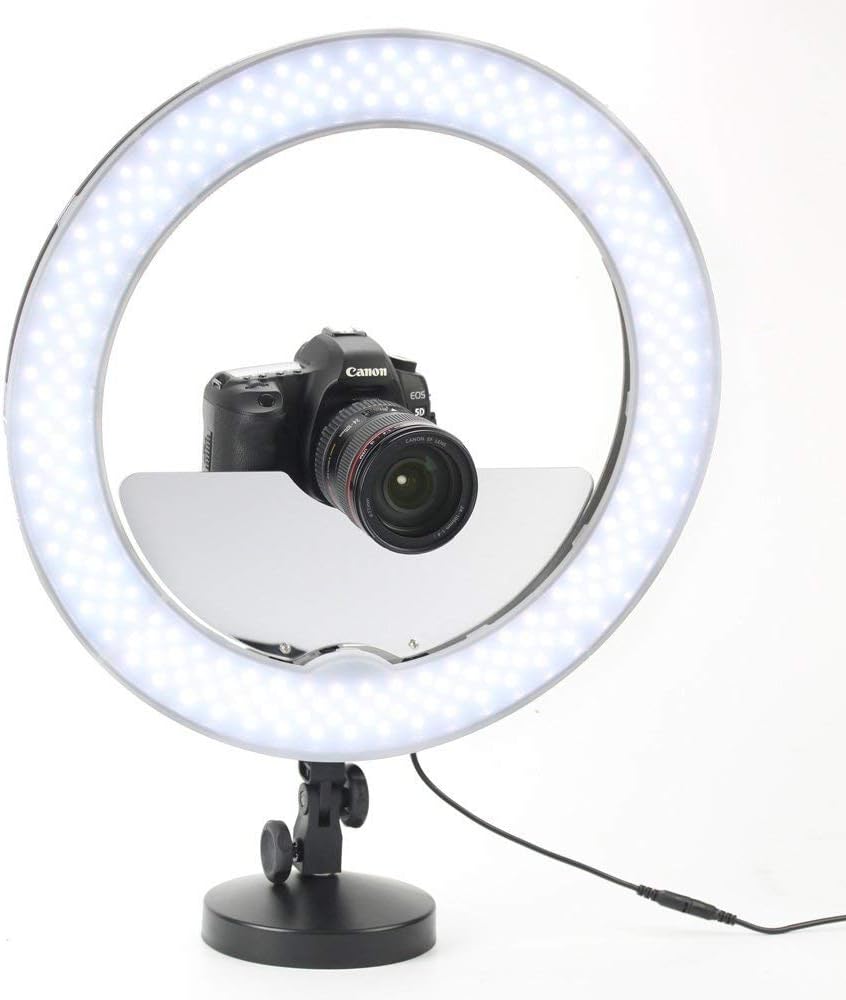 Radiance Ring Pro - 46cm (18") Professional LED Ring Light with Tabletop Base - Designed for Beauty Professionals, Bloggers, Youtubers & Photographers - Selfie