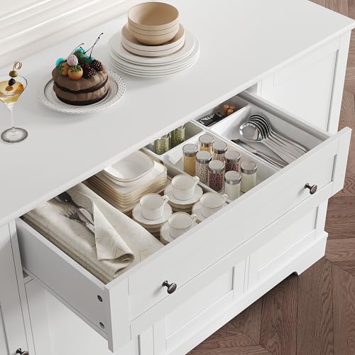 Hithos 54 Inch Buffet Cabinet With Storage, Modern Kitchen Buffet Sideboard With Drawer thumb #4