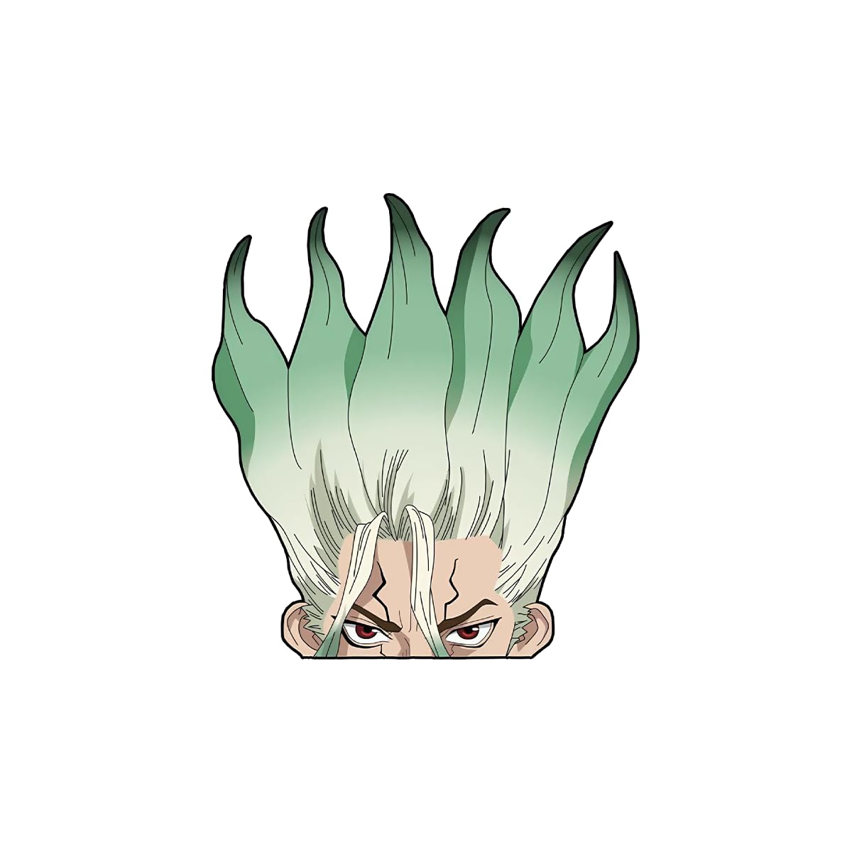 Stone Anime Waterproof DTF UV Colorful Peeker Sticker Ideal for Laptop Computer Car Truck SUV Window Bumper Luggage Notebooks Water Bottle Skateboard