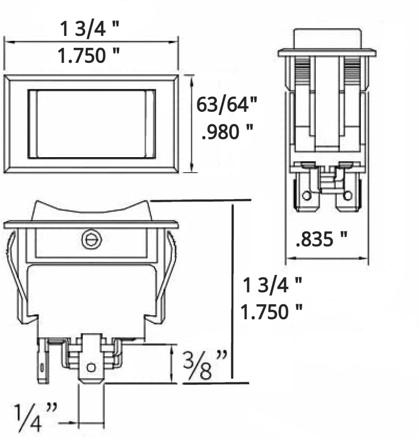Miniatura 4 de Impermeable 4Pin Remolque Power Jack Interruptor Reemplazo para LCI Lippert Recpro F2C Atwood