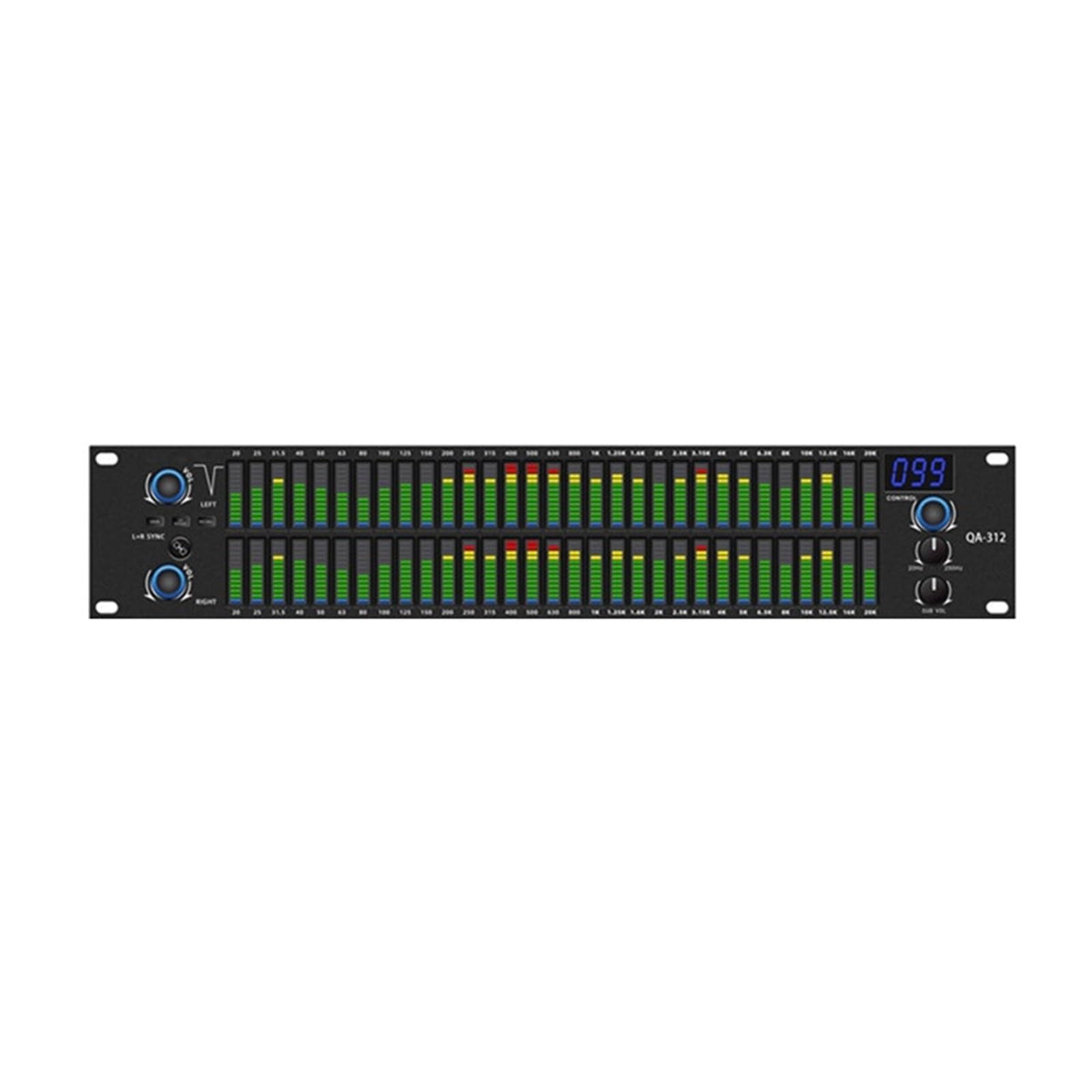 EQ-331 Equalizzatore audio grafico professionale a doppio canale crossover digitale a 31 bande Equalizzatore grafico audio per concerti sul palco per studio di registrazione