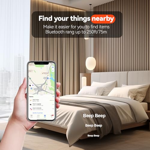 Image of Air Tracker Tags 4 Pack (iOS Only, Not for Android) Bluetooth Luggage Tracker Tags Works with Apple Find My, Key Finder and Item Locator for Luggage, Backpack, Suitcases, Replaceable Battery