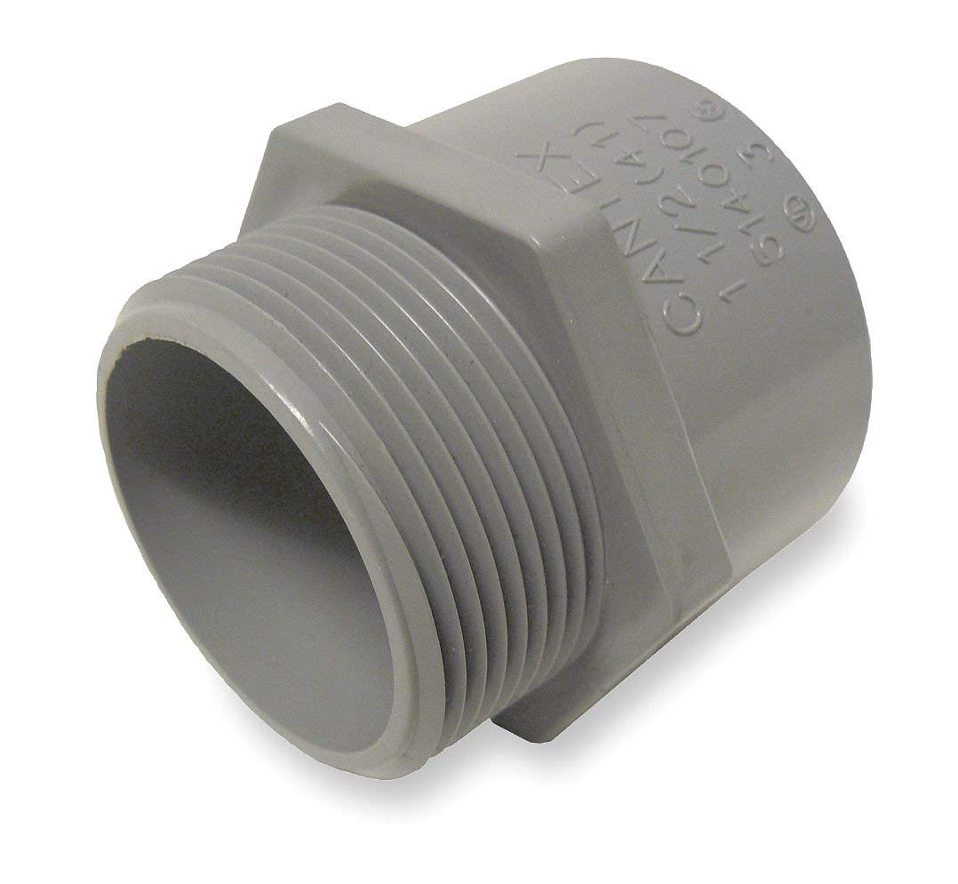 Male Adapter, 1-1/4 In Conduit, Pvc