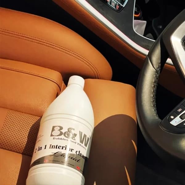 Image of B&W 2-in-1 Interior Cleaning Liquid | Car Interior Cleaner for Dashboard, Fabric Seats, Leatherette, Vinyl & Door Panels | Multi Surface Detailer for Cars & Bikes | 1 Kg