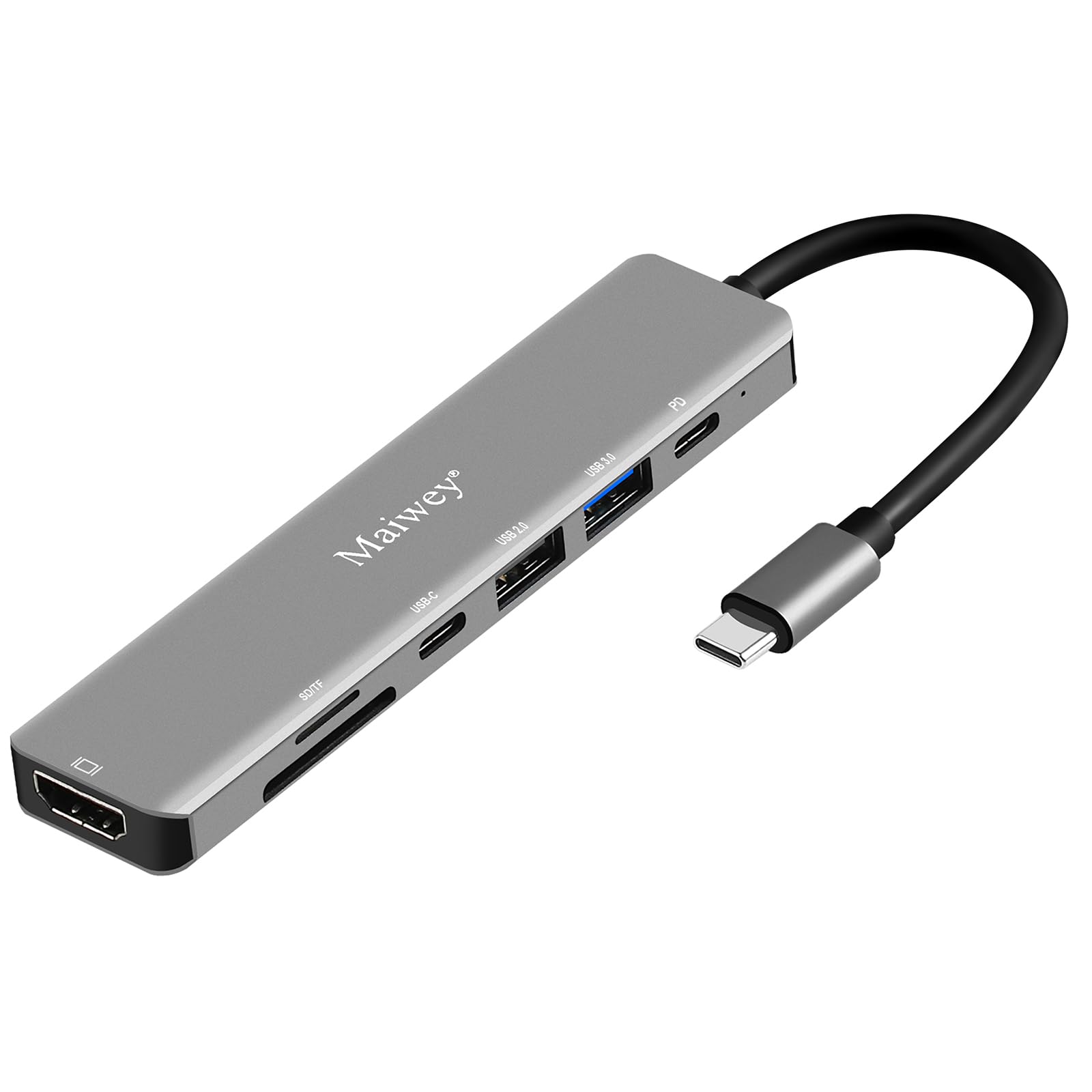 Maiwey USB C Hub 7-in-1 Type-C to HDMI USB Type C Hub with 4K HDMI Power Delivery SD/TF Card Reader USB Hub 3.0 and 2.0 100W Multi USB Port for Laptop MacBook PC Huawai Mate10pro P20 P30 (B0DC6QC18X) Amazon Price History, Amazon Price Tracker