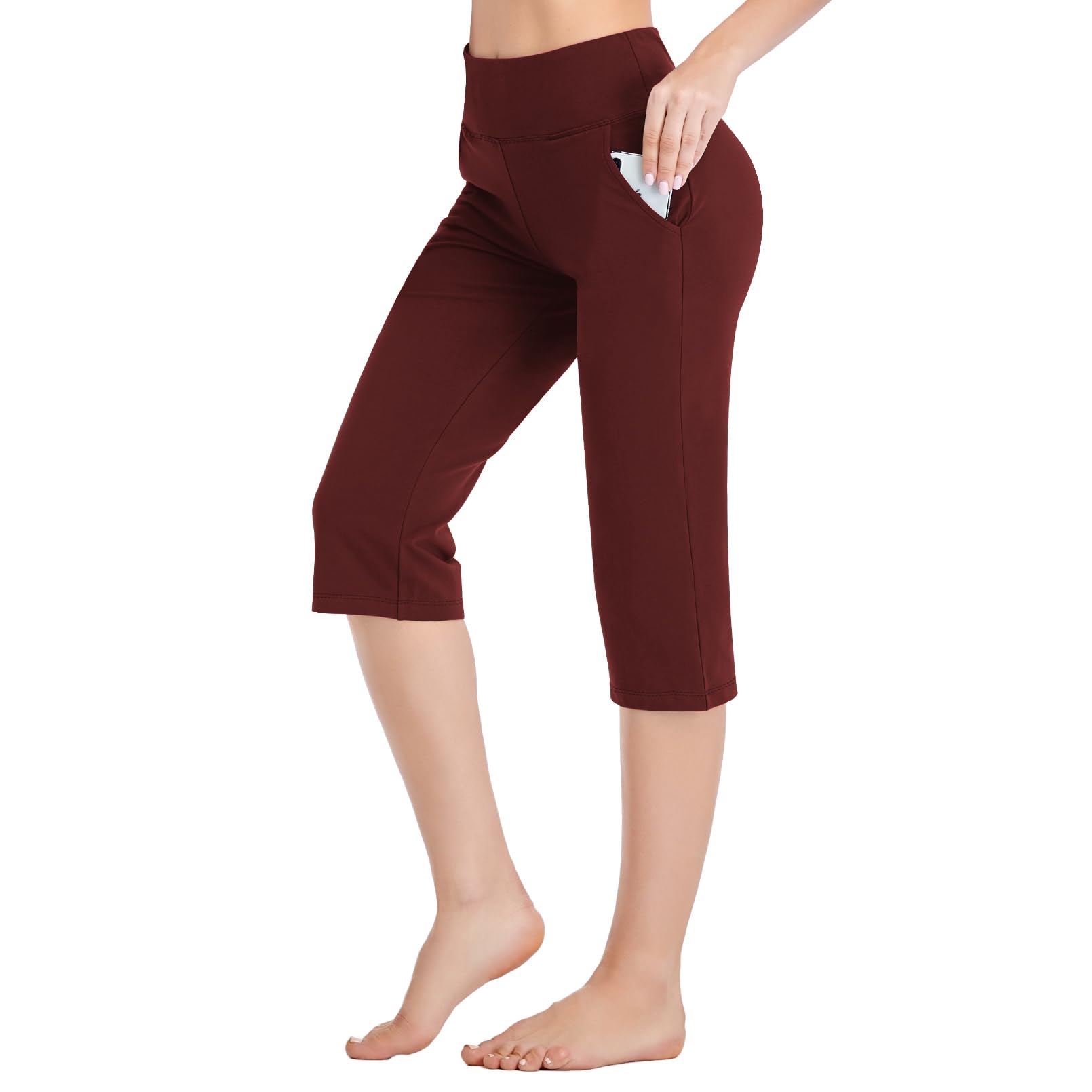 RIMLESS 7 Women's Yoga Pants with Pockets High Waist Stretch Pants Tummy Control Workout Pants