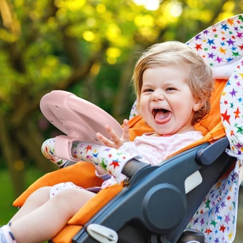 Accmor Stroller Steering Wheel Toy, Simulated Steering Wheel for Stroller Shopping Carts Cart Universal Detachable Pretend Driving Funny Toy Attachment - 2