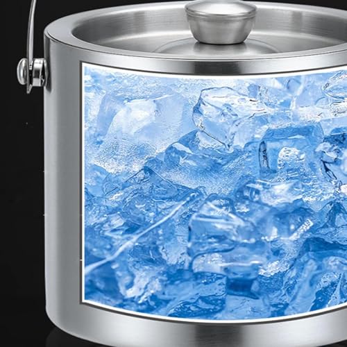 Vaso para Helado de Acero Inoxidable, Recipiente Aislante de Doble Pared para Enfriador de Bebidas y Vino, Recipiente Impermeable para Bebidas para Camping, en el jardín, picnics - imagen 7