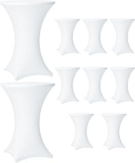 Cocktail Table Covers - 10 Pack 32x43 Inch Table Cloth - White