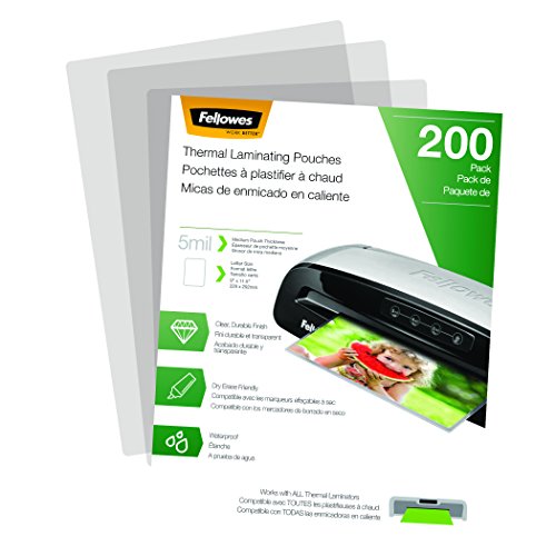 Fellowes Thermal Laminating Pouches, Letter Size Sheets, 5mil 200pk, Clear (5743601) - Image 5