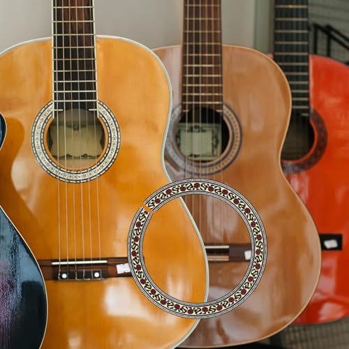 Classical Guitar Soundhole Guitar Inlay Sticker Guitar Circles Sound Hole Covers Sticker Guitar Sound Hole Rosette Inlay